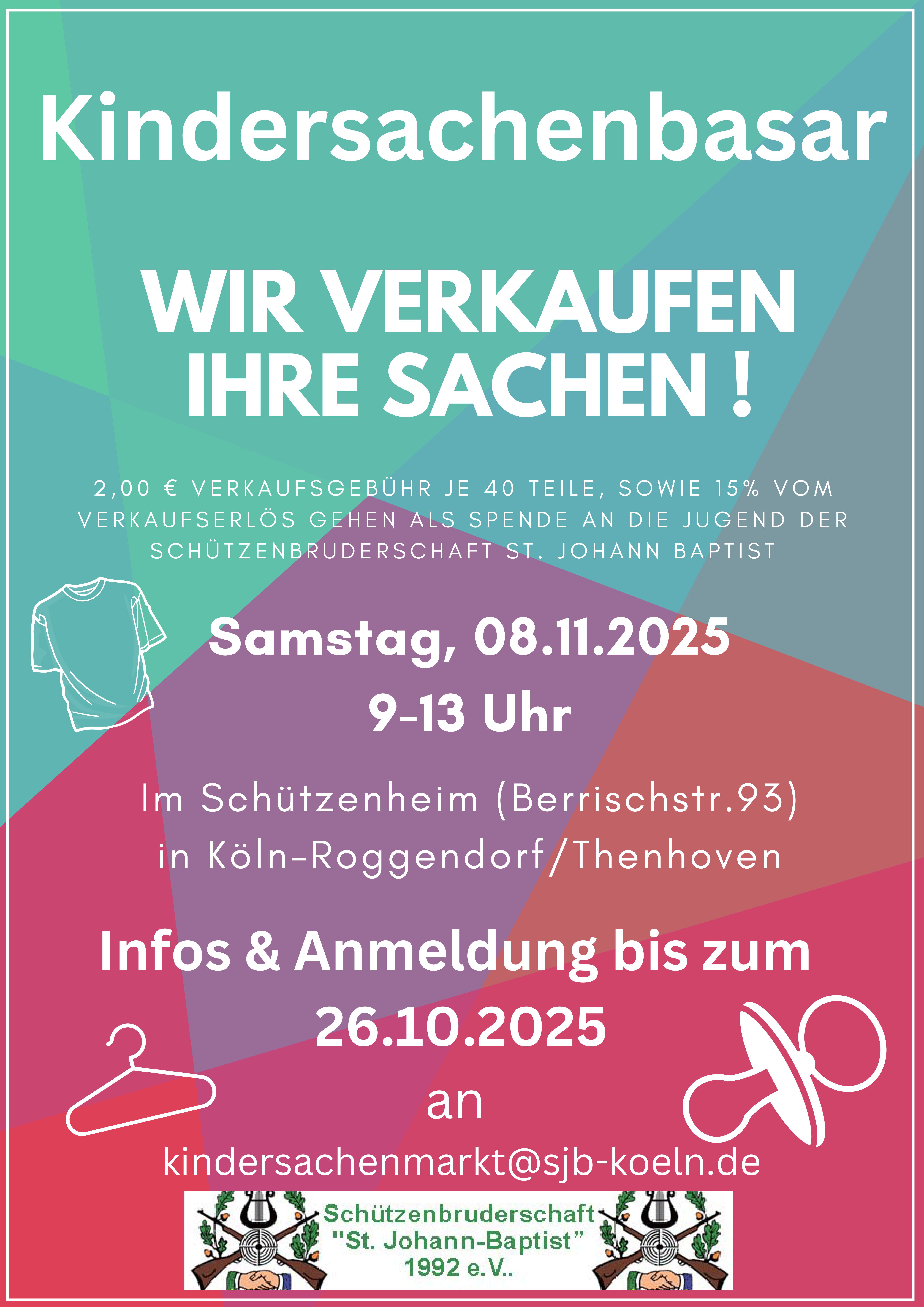 Kindersachenbasar am 08. Oktober 2025 im Schützenheim